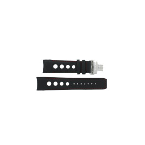 Horlogeband Tissot T0794272605700A / T610034296 Leder Zwart 23mm