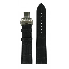 Horlogeband Tissot T099.407.16.058.00 / T600035976 Leder Zwart 21mm