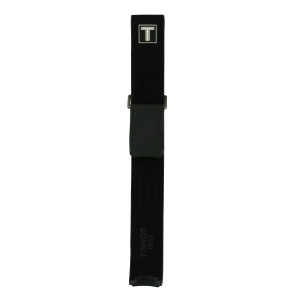 Horlogeband Smartwatch Tissot T600036491 / T0914204604100A Leder Zwart 22mm