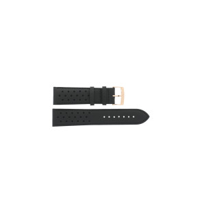 Horlogeband Tissot T1064173603100A / T600038323 Leder Zwart 22mm