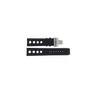 Horlogeband Tissot T600041480 Leder Zwart 22mm