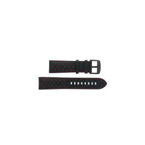 Horlogeband Tissot T1166173605109 / T600041551 Leder Zwart 22mm