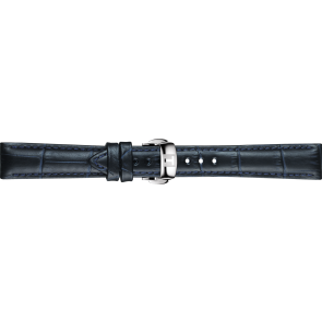 Horlogeband Tissot T099.207.16.047.00 / T600041858 Leder Blauw 16mm