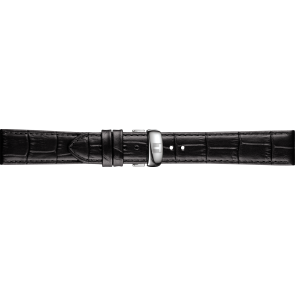 Horlogeband Tissot TRADITION / T600042812 / J176 / T0634091605800A Leder Zwart 18mm