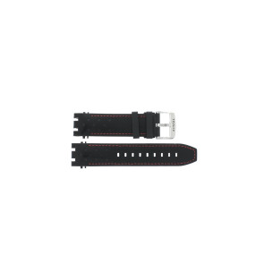 Horlogeband Tissot T1154272705700 / T603045025 Rubber Zwart 22mm