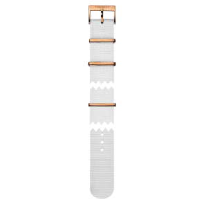 Horlogeband Tissot T604036893 Nylon/perlon Wit 19mm