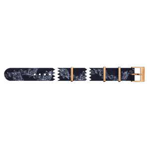 Horlogeband Tissot T604039580 Onderliggend Nylon/perlon Blauw 15mm