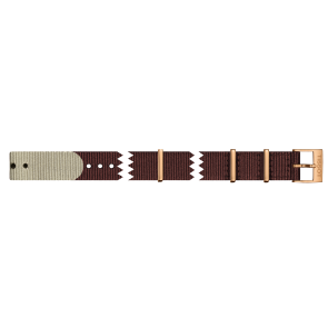 Horlogeband Tissot T1092103703100A / T604039582 Onderliggend Nylon/perlon Bruin 15mm
