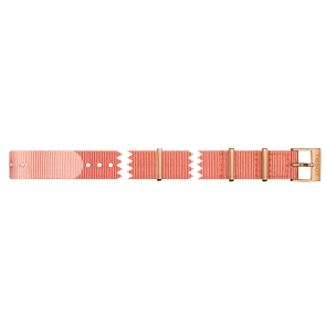 Horlogeband Tissot T604039697 Onderliggend Nylon/perlon Roze 15mm