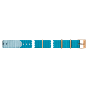 Horlogeband Tissot T604039698 Onderliggend Nylon/perlon Blauw 15mm