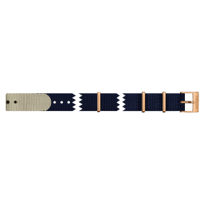 Horlogeband Tissot T1092103703100A Onderliggend Nylon/perlon Bi-Color 15mm