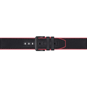 Horlogeband Tissot T604045724 Leder/Kunststof Zwart 22mm