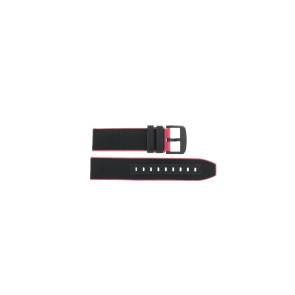 Horlogeband Tissot T604045724 Leder/Kunststof Zwart 22mm
