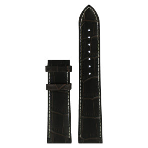 Tissot horlogeband T063.617.16.037.00 - T610031126 / T610031126 Croco leder Bruin 20mm + wit stiksel
