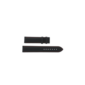 Tissot horlogeband T067.417.260.5100 T067417A - T610031781 Leder Zwart 19mm + rood stiksel