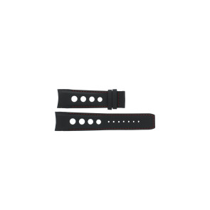 Horlogeband Tissot T079-427-26-057-00 / T610034296 Leder Zwart 23mm