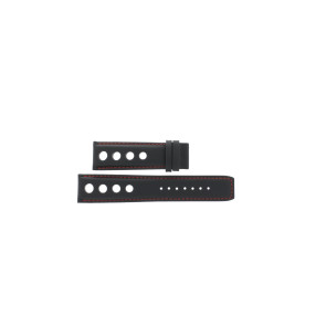 Horlogeband Tissot T1004271605100 / T610037462 Leder Zwart 22mm