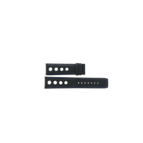 Horlogeband Tissot T1064171620101 / T610037467 Leder Zwart 22mm