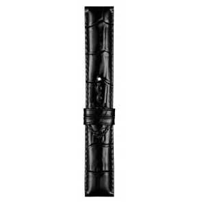 Horlogeband Tissot T610037747 / XL Leder Zwart 19mm