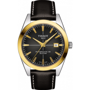 Horlogeband Tissot T9274074606101A / T610045692 Leder Zwart 20mm