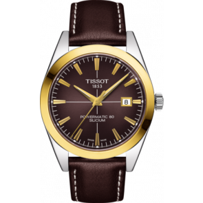 Horlogeband Tissot T9274074629101 / T610043753 Leder Bruin 20mm