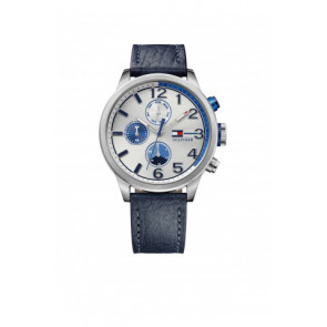 Horlogeband Tommy Hilfiger TH102. 1. 14. 2039 (TH679301953) Leder Blauw