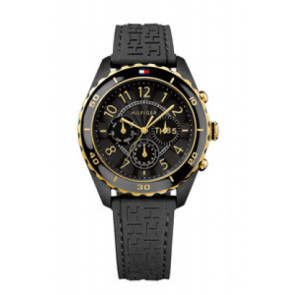 Horlogeband Tommy Hilfiger 679301327 / TH-155-3-29-1099 Rubber Zwart 20mm