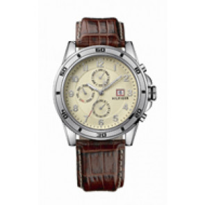 Horlogeband Tommy Hilfiger 679301195 / TH1710242 / TH1790739 / TH-119-1-14-0950 Leder Donkerbruin 23mm