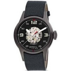 Horlogeband Breil TW0567 Leder/Textiel Zwart 22mm
