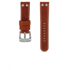TW Steel horlogeband TWB24S / TW24S Leder Cognac 22mm + wit stiksel