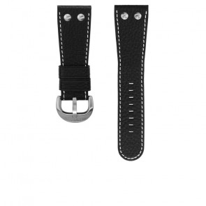 TW Steel horlogeband TWB70 / TW70 Leder Zwart 30mm + wit stiksel
