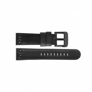 TW Steel horlogeband TWB46 Leder Zwart 22mm + zwart stiksel