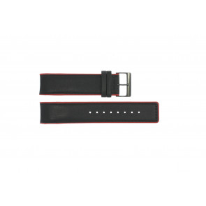 Horlogeband Obaku V141 Leder Zwart 22mm