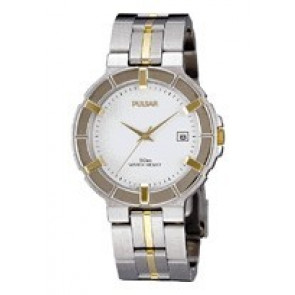 Horlogeband Pulsar V732-0330 / PXE098P1 Staal Bi-Color 8mm