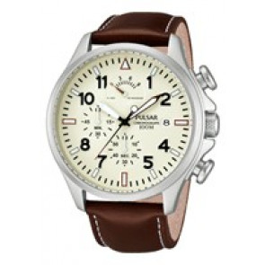 Horlogeband Pulsar VD50-X019 / PS6063X1 / PP146X Leder Bruin 20mm