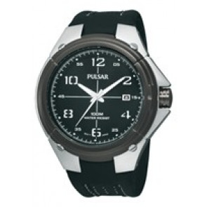Horlogeband Pulsar VX42-X283-PXH799X1 Leder Zwart
