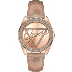 Horlogeband Guess W0023L4 Leder Beige 20mm
