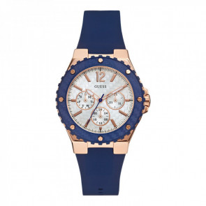 Horlogeband Guess W0149L5 Silicoon Blauw 11mm