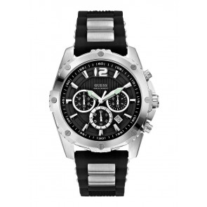 Horlogeband Guess W0167G1 Rubber Zwart