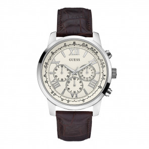 Horlogeband Guess W0380G2 / W0500G3 Leder Donkerbruin 22mm