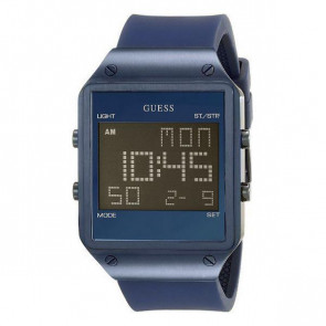 Horlogeband Guess W0595G2 Silicoon Blauw