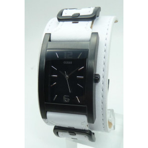 Guess horlogeband W10609G wit Leder Wit + wit stiksel