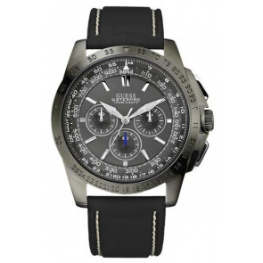 Horlogeband Guess W18539G1 Leder Zwart 24mm