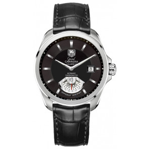 Horlogeband Tag Heuer WAV511A / WAV511B / FC6224 Krokodillenleer Zwart 20.5mm