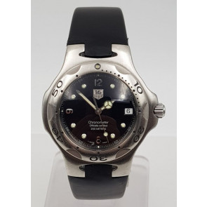 Horlogeband Tag Heuer WL5111 / FT6000 Rubber Zwart 9mm