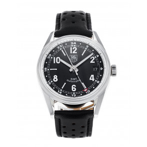 Horlogeband Tag Heuer WV2113 / FC6167 Leder Zwart 18mm