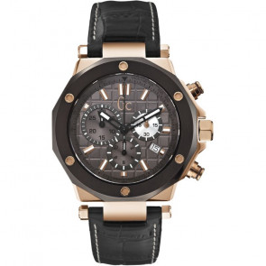 Horlogeband Guess X72024G5S Leder Zwart 13mm