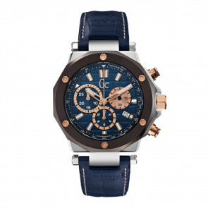 Horlogeband Guess X72025G7S Leder Blauw