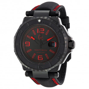 Horlogeband Guess X79007G2S Canvas Zwart