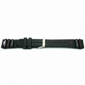 Horlogeband Universeel XH10 Kunststof/Plastic Zwart 22mm